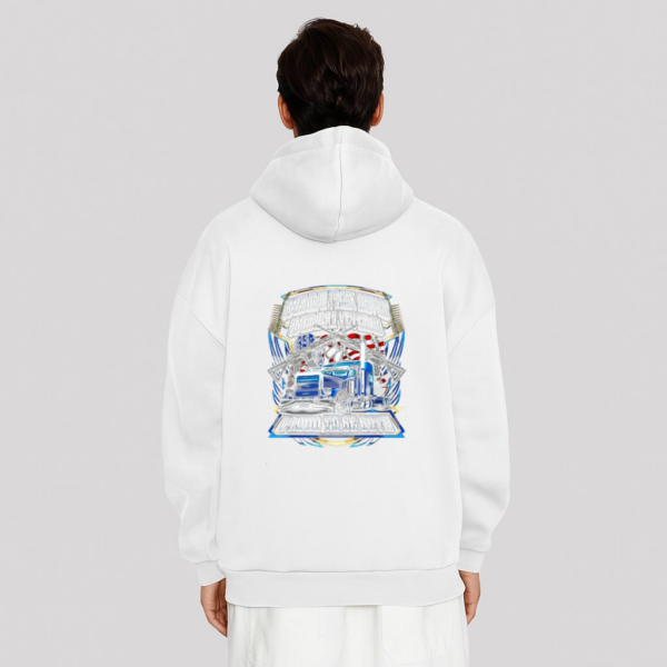American Truck Driver US Veteran Proud to be both 4th July Hoodie - Image 2