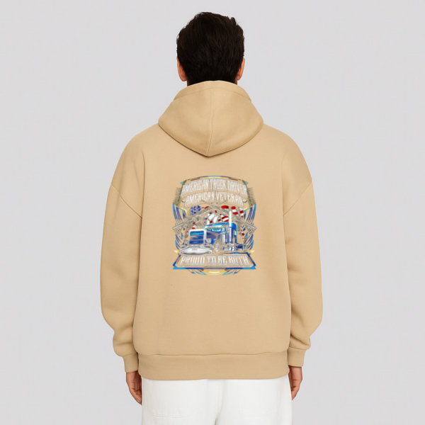 American Truck Driver US Veteran Proud to be both 4th July Hoodie - Image 12