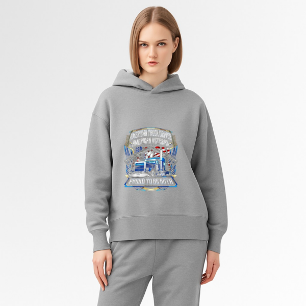 American Truck Driver US Veteran Proud to be both 4th July Hoodie - Image 7