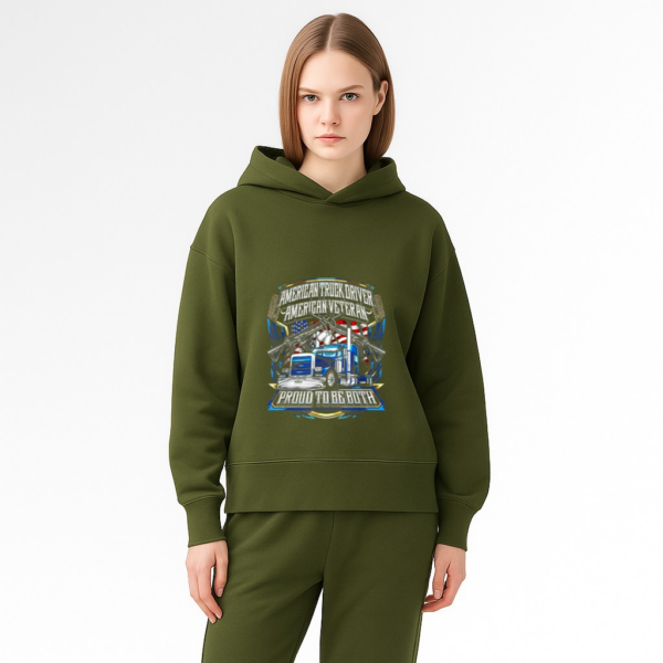 American Truck Driver US Veteran Proud to be both 4th July Hoodie - Image 11