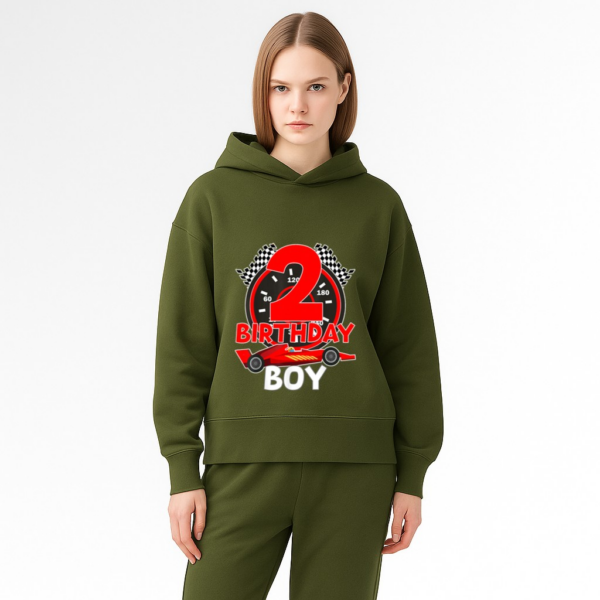 Birthday Boy 2 Two Race Car 2nd Birthday Racing Car Driver Hoodie - Image 11
