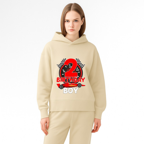 Birthday Boy 2 Two Race Car 2nd Birthday Racing Car Driver Hoodie - Image 13