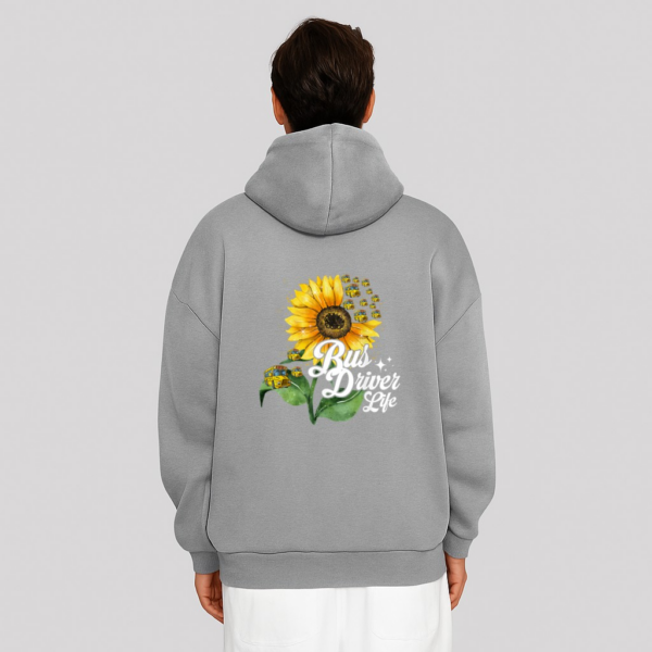 Bus Driver Life Sunflower Funny School Bus Driving Drivers Hoodie - Image 6