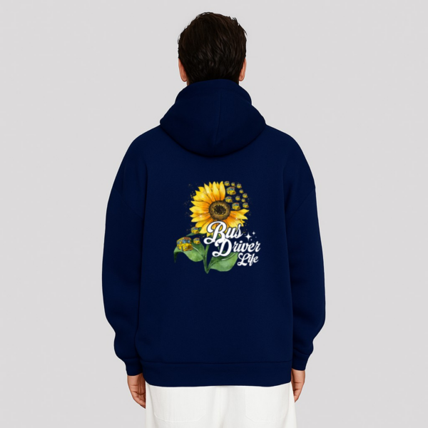 Bus Driver Life Sunflower Funny School Bus Driving Drivers Hoodie - Image 8