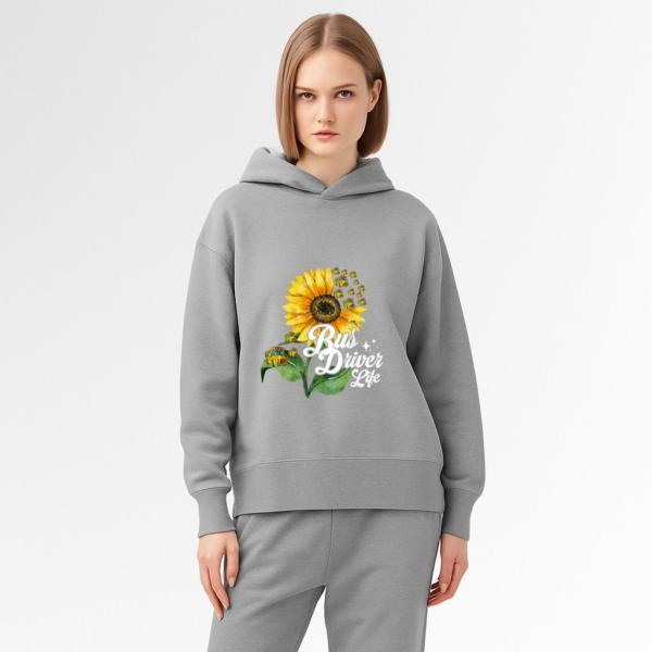 Bus Driver Life Sunflower Funny School Bus Driving Drivers Hoodie - Image 7