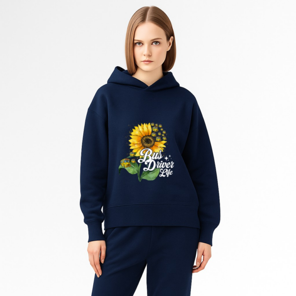 Bus Driver Life Sunflower Funny School Bus Driving Drivers Hoodie - Image 9