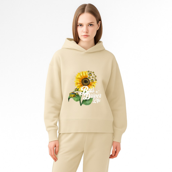 Bus Driver Life Sunflower Funny School Bus Driving Drivers Hoodie - Image 13