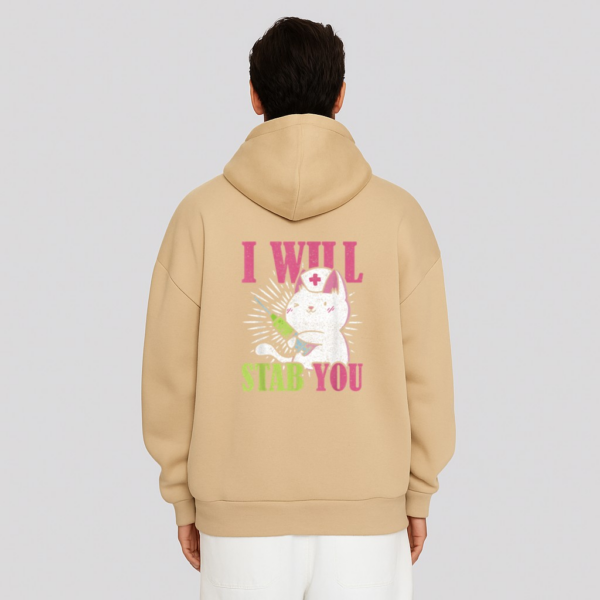 Cat I Will Stab You Nurse Hoodie - Image 12