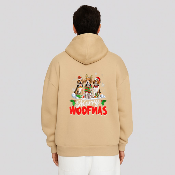 Merry Woofmas Beagle Dog Christmas Dog Lover Xmas Hoodie - Image 12