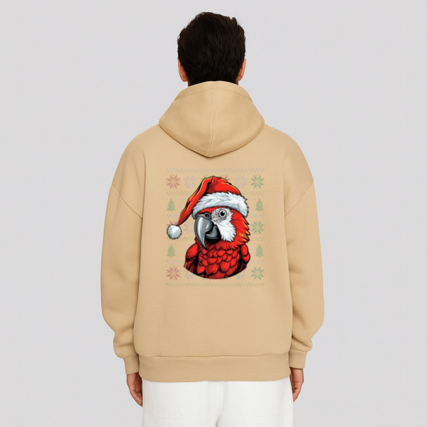 Ugly Parrot Lover Wearing Santa Hat Xmas Parrot Christmas Hoodie - Image 12