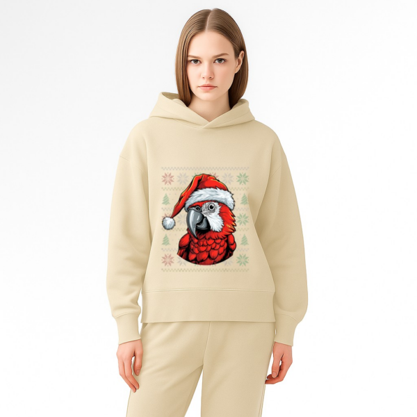 Ugly Parrot Lover Wearing Santa Hat Xmas Parrot Christmas Hoodie - Image 13